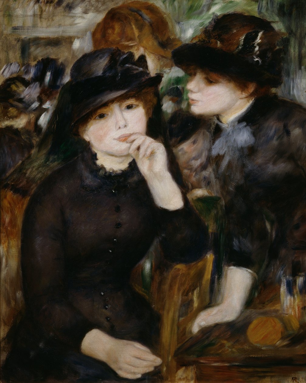 Två flickor i svart, 1880-1882. av Pierre Auguste Renoir