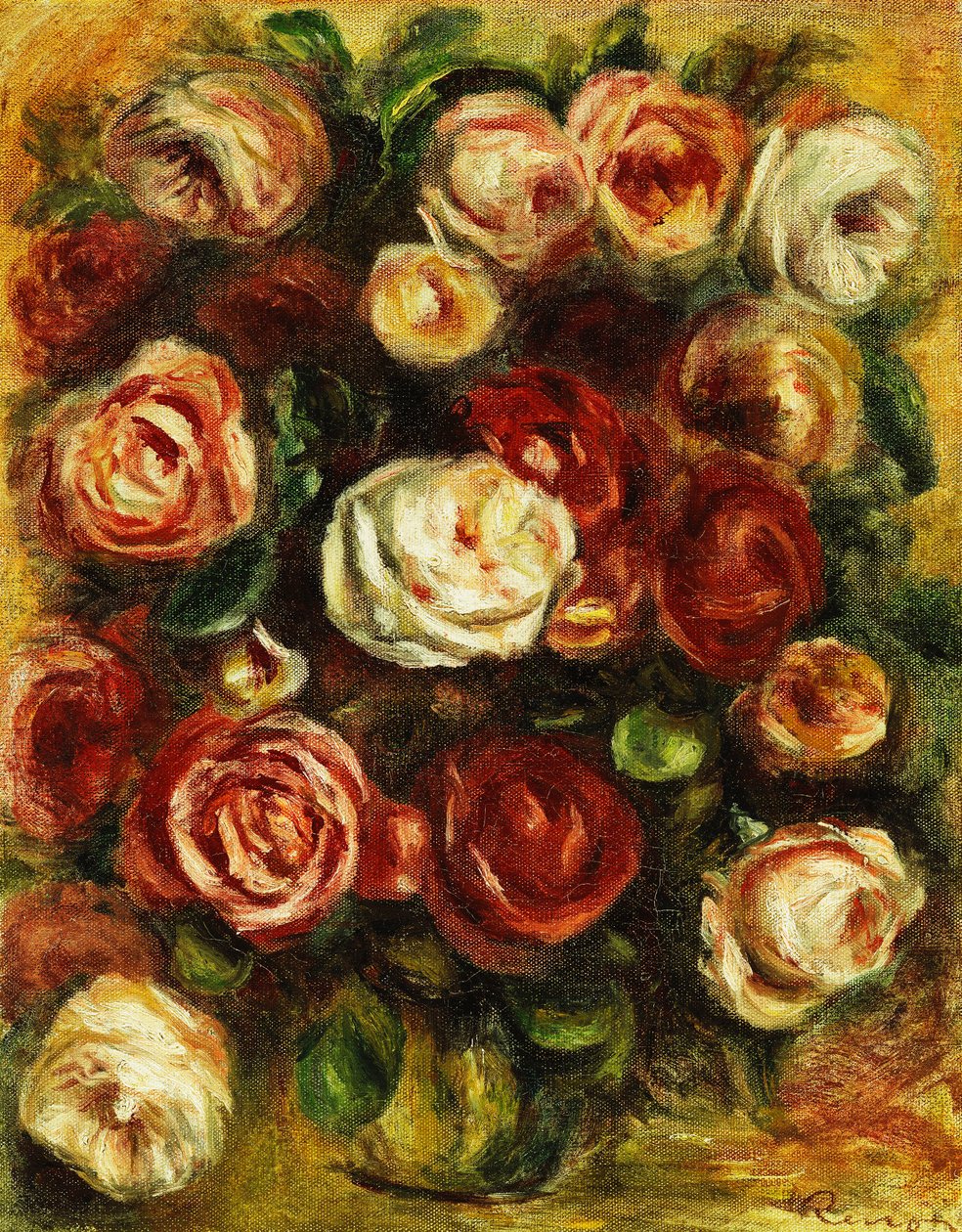 Vas med rosor, av Pierre Auguste Renoir