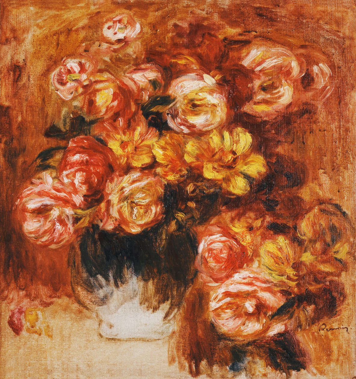 Vas av rosor; Vase de Roses, av Pierre Auguste Renoir
