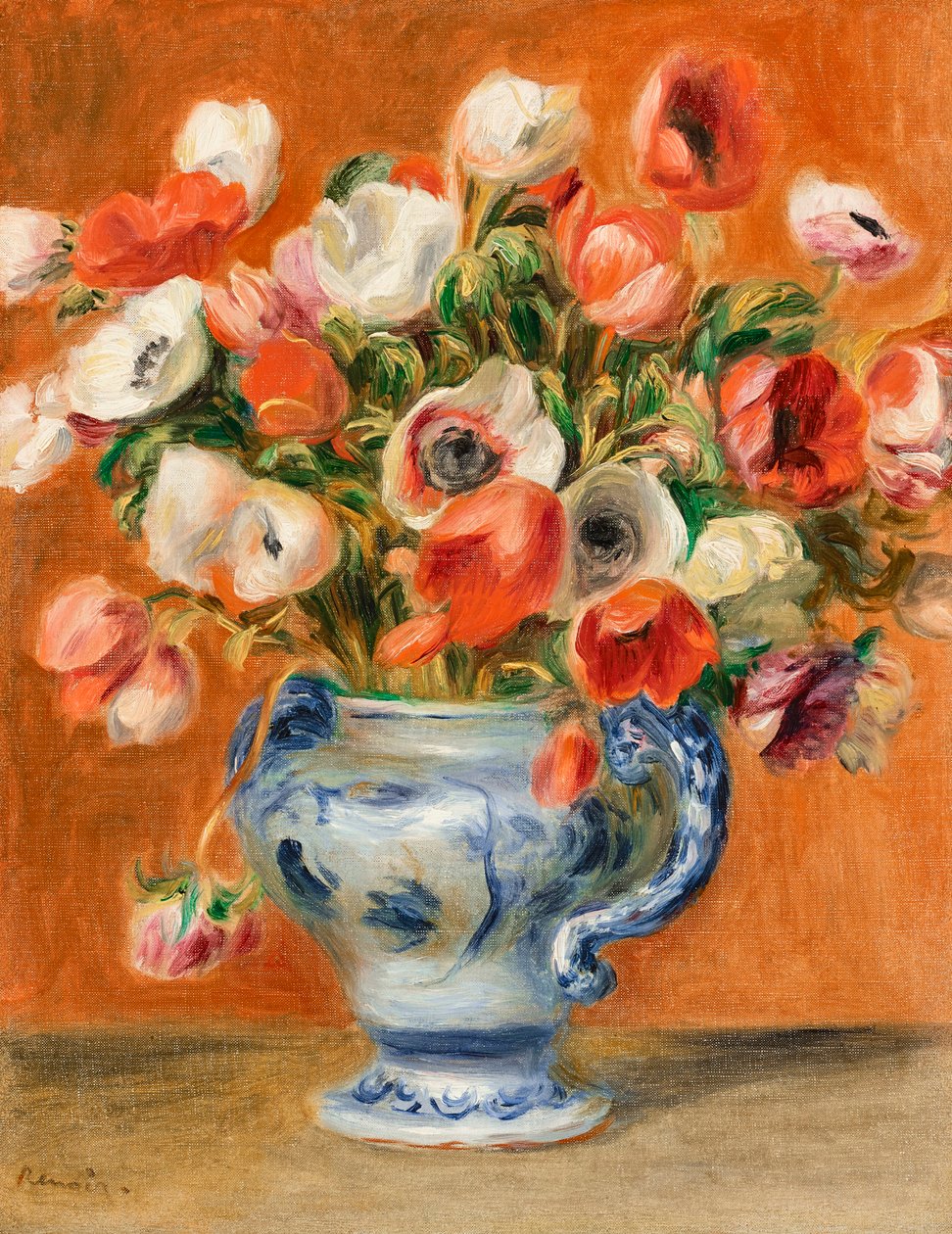 Vas med anemoner, 1890. av Pierre Auguste Renoir