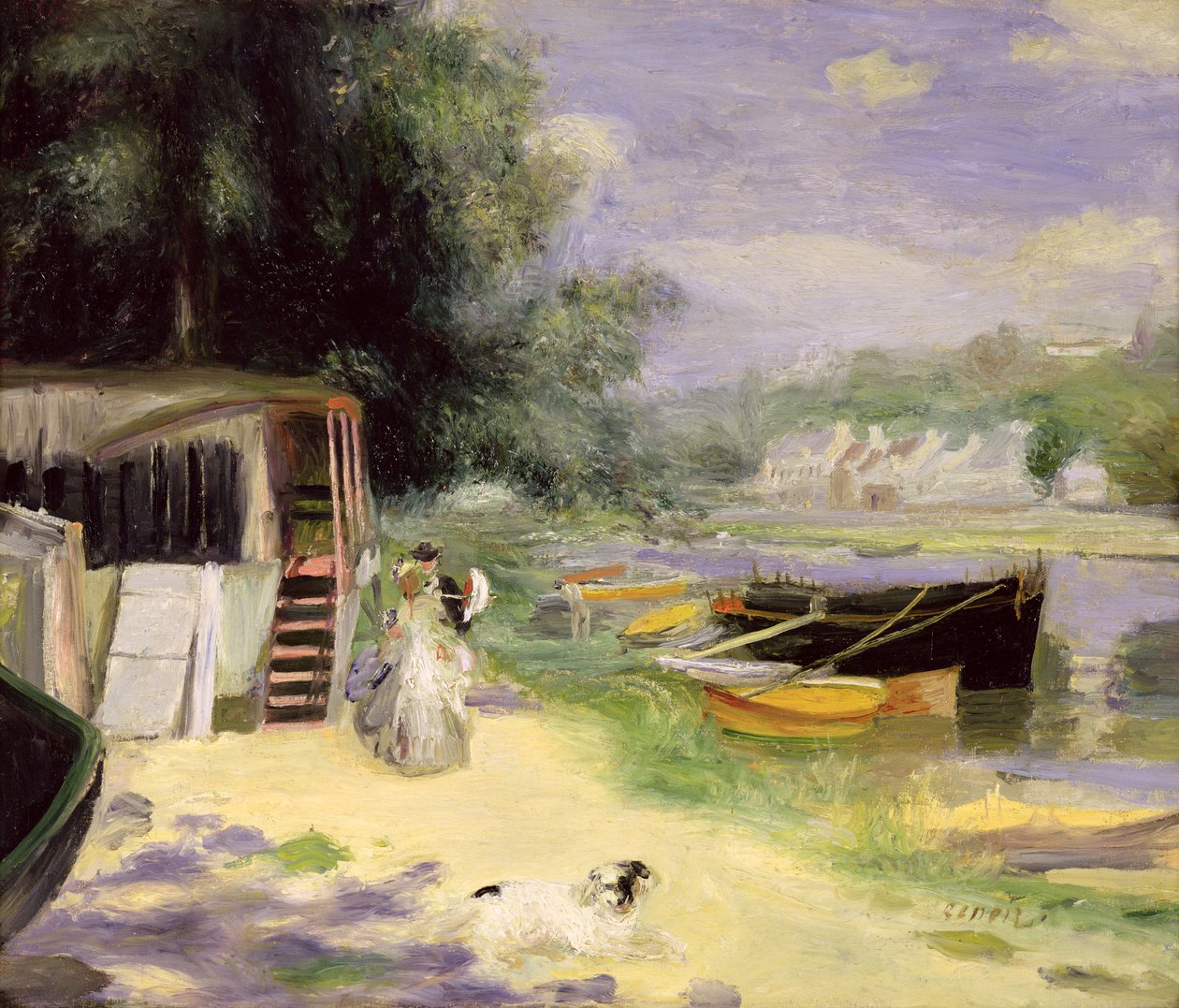 Utsikt över Bougival av Pierre Auguste Renoir