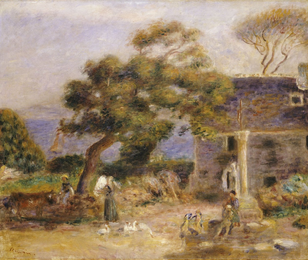 Utsikt över Treboul, ca 1895 av Pierre Auguste Renoir