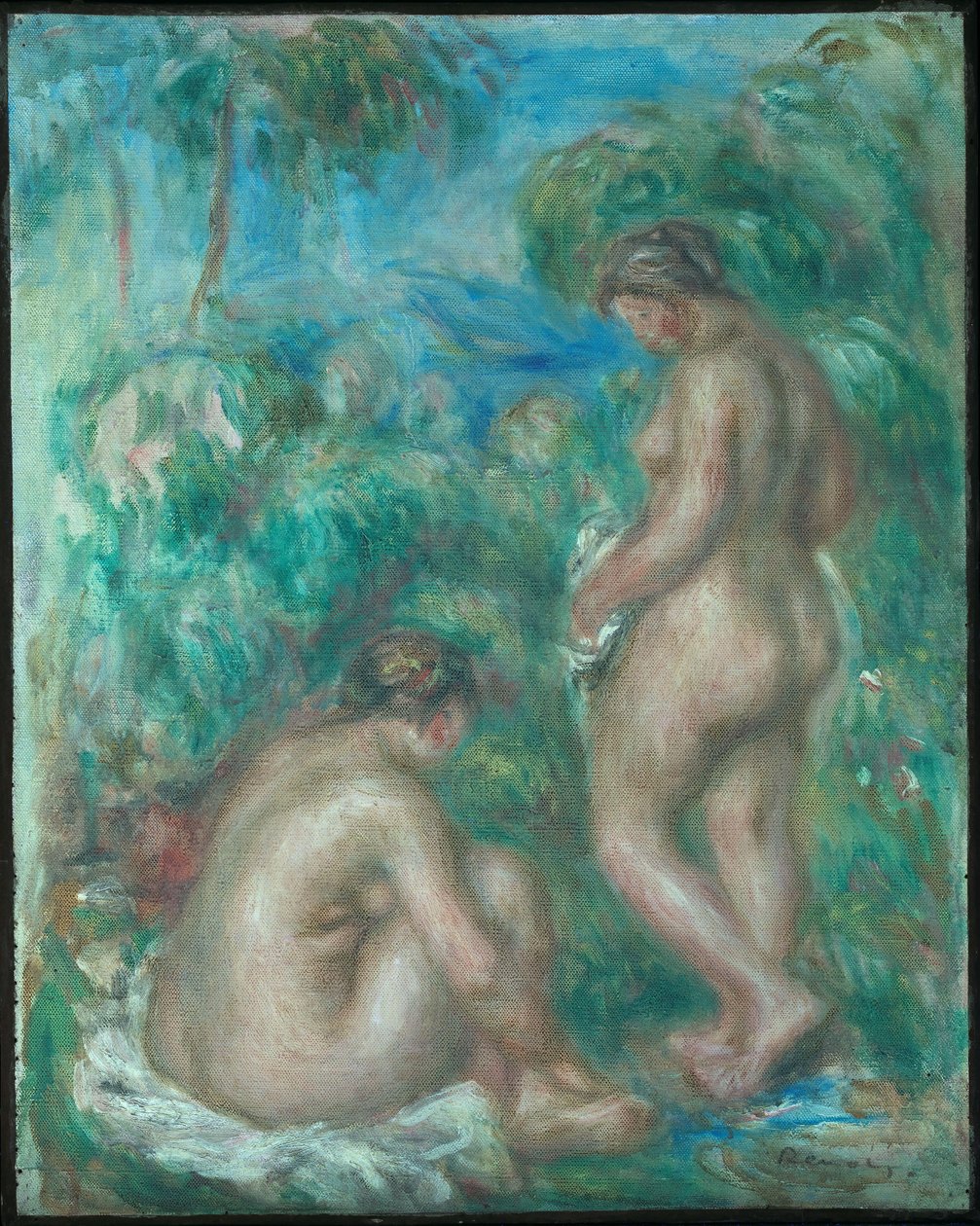Kvinna som badar av Pierre Auguste Renoir
