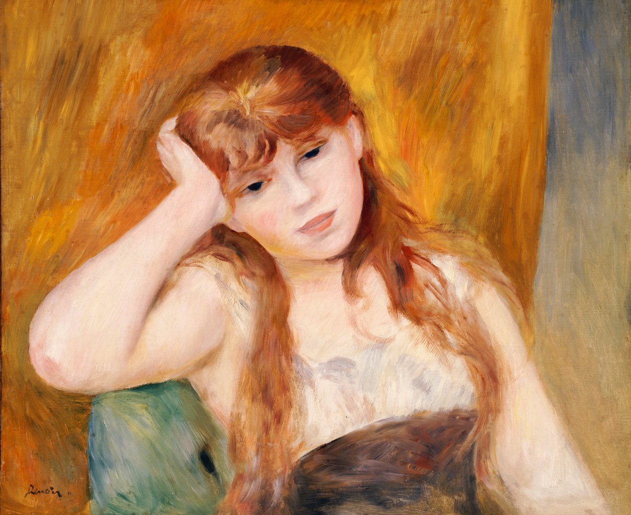 Ung blond flicka, 1886 av Pierre Auguste Renoir