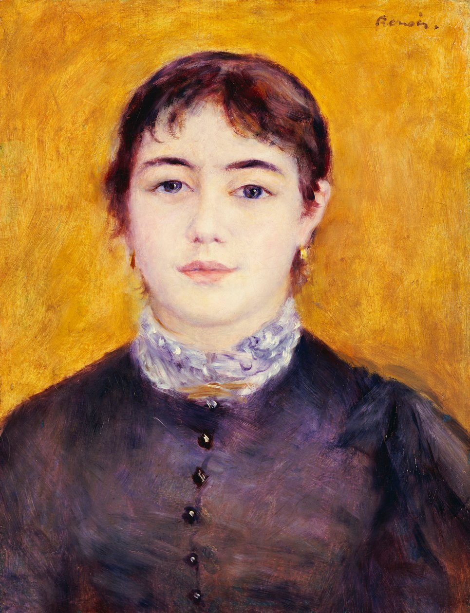 Ung kvinna i blått, 1879 av Pierre Auguste Renoir