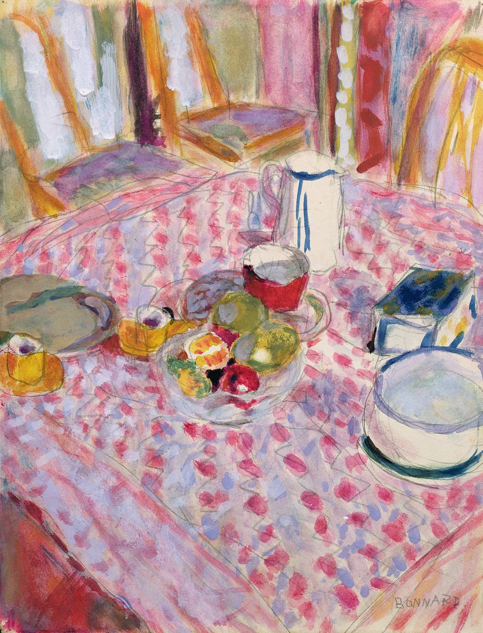 Efter lunch (wc) av Pierre Bonnard