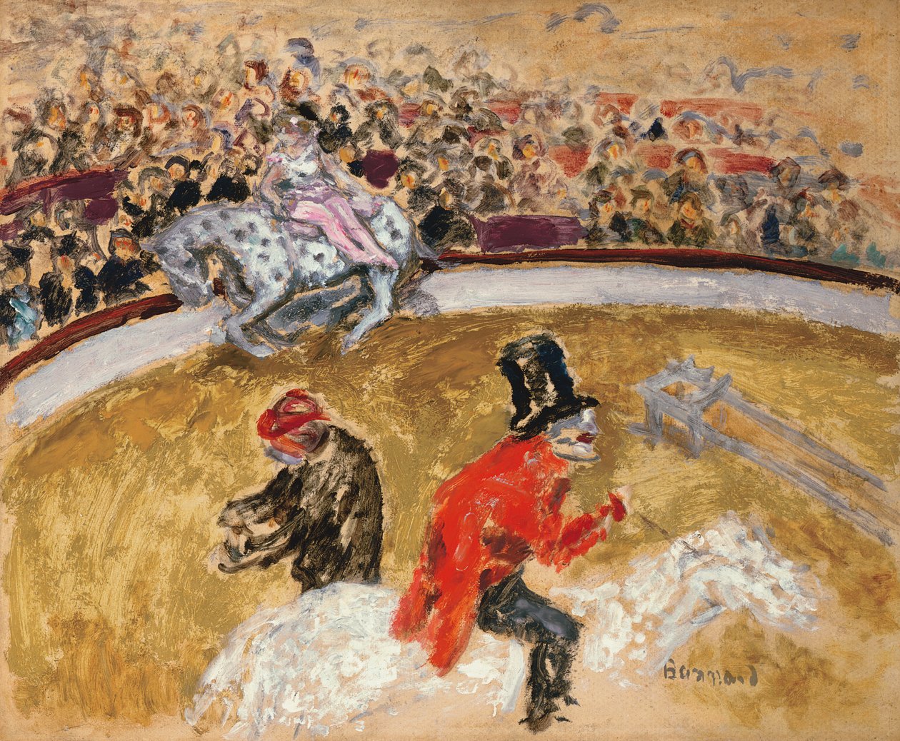 På cirkus, ca 1897 (olja på pannå) av Pierre Bonnard