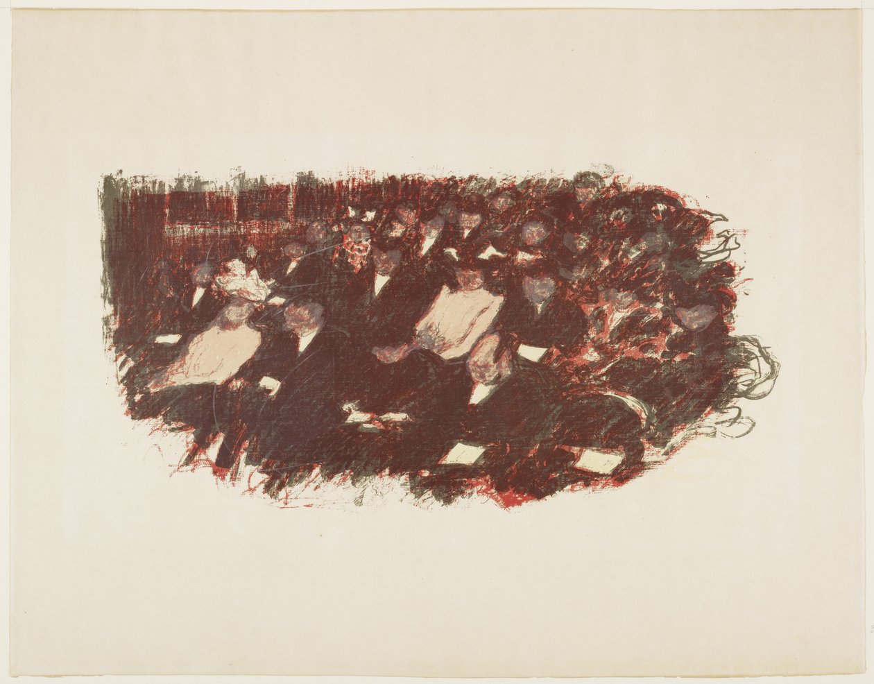 Au Theatre, ca 1897-1898 (publicerad 1899) av Pierre Bonnard
