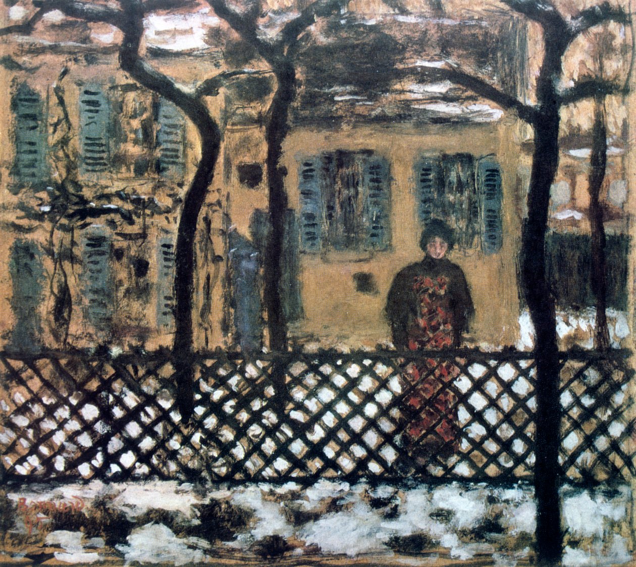 Bakom staketet, c1895 av Pierre Bonnard
