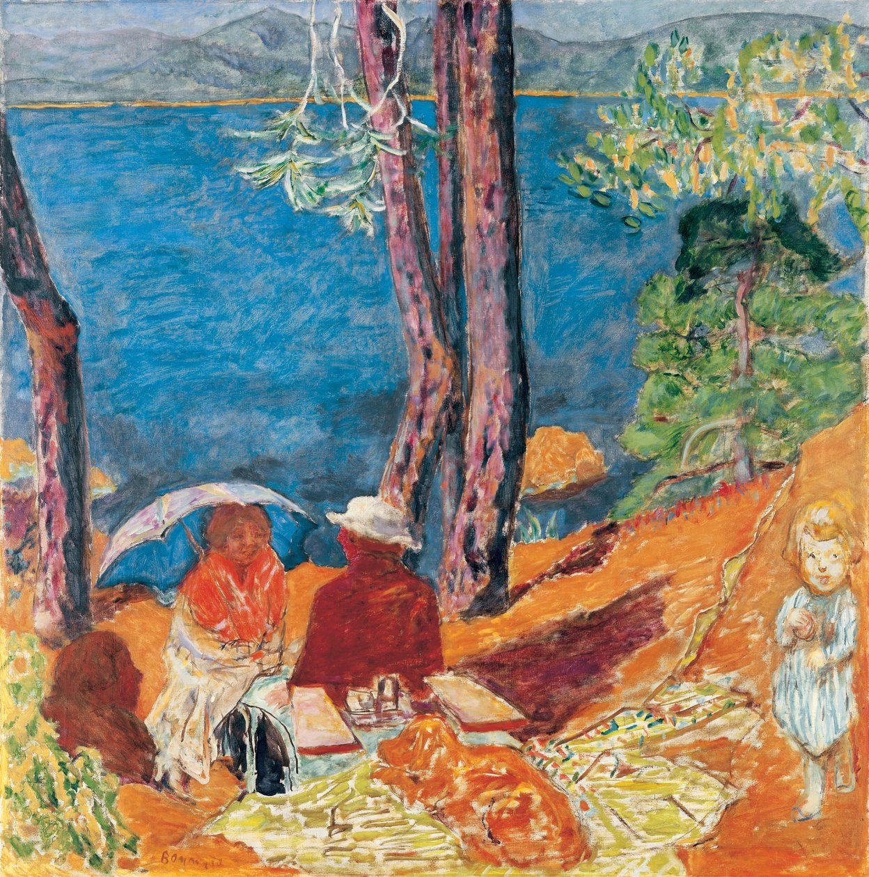 Vid havet, under tallarna av Pierre Bonnard