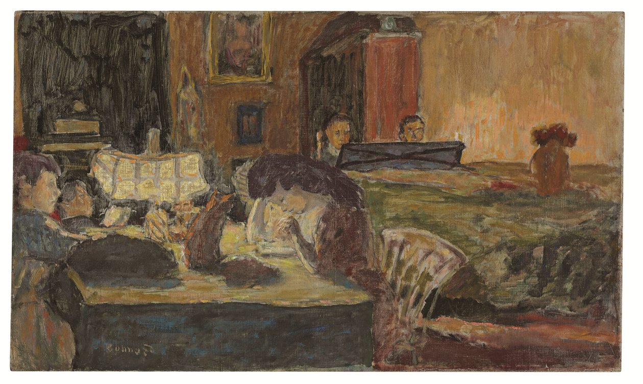 Kväll i salongen av Pierre Bonnard