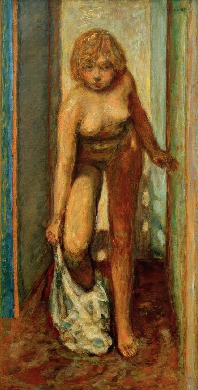 Femme se déshabillant (Söker efter avklädd kvinna) av Pierre Bonnard