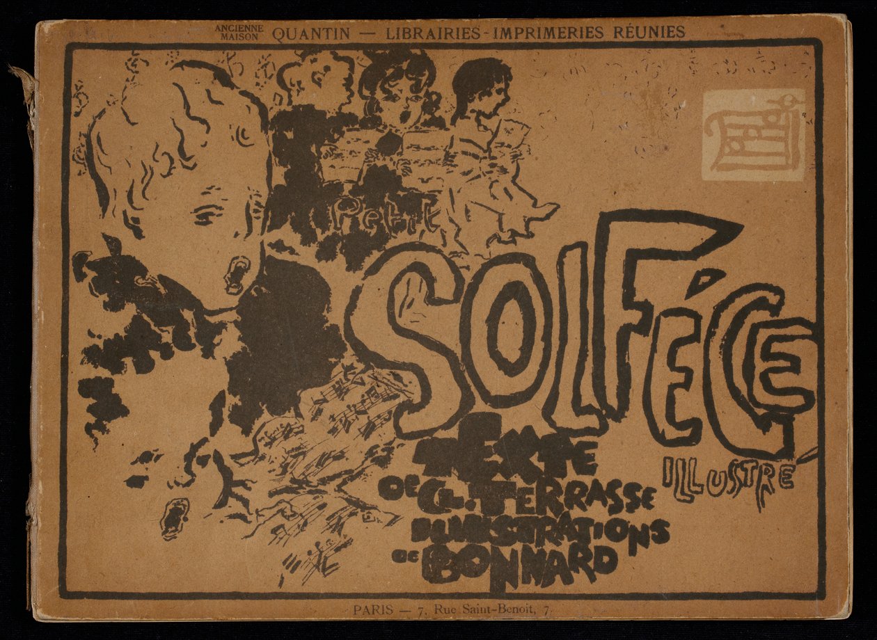 Främre omslaget till "Little illustrated solfège" av Pierre Bonnard