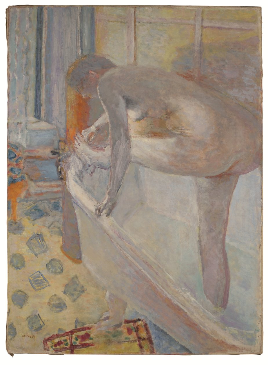 Stor naken vid badkaret av Pierre Bonnard