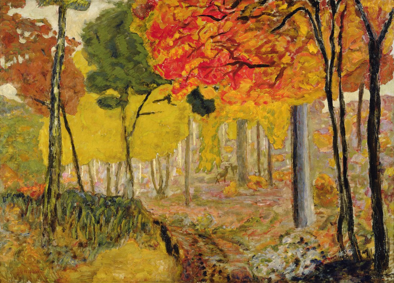 Hinds i undervegetationen, c.1900 av Pierre Bonnard