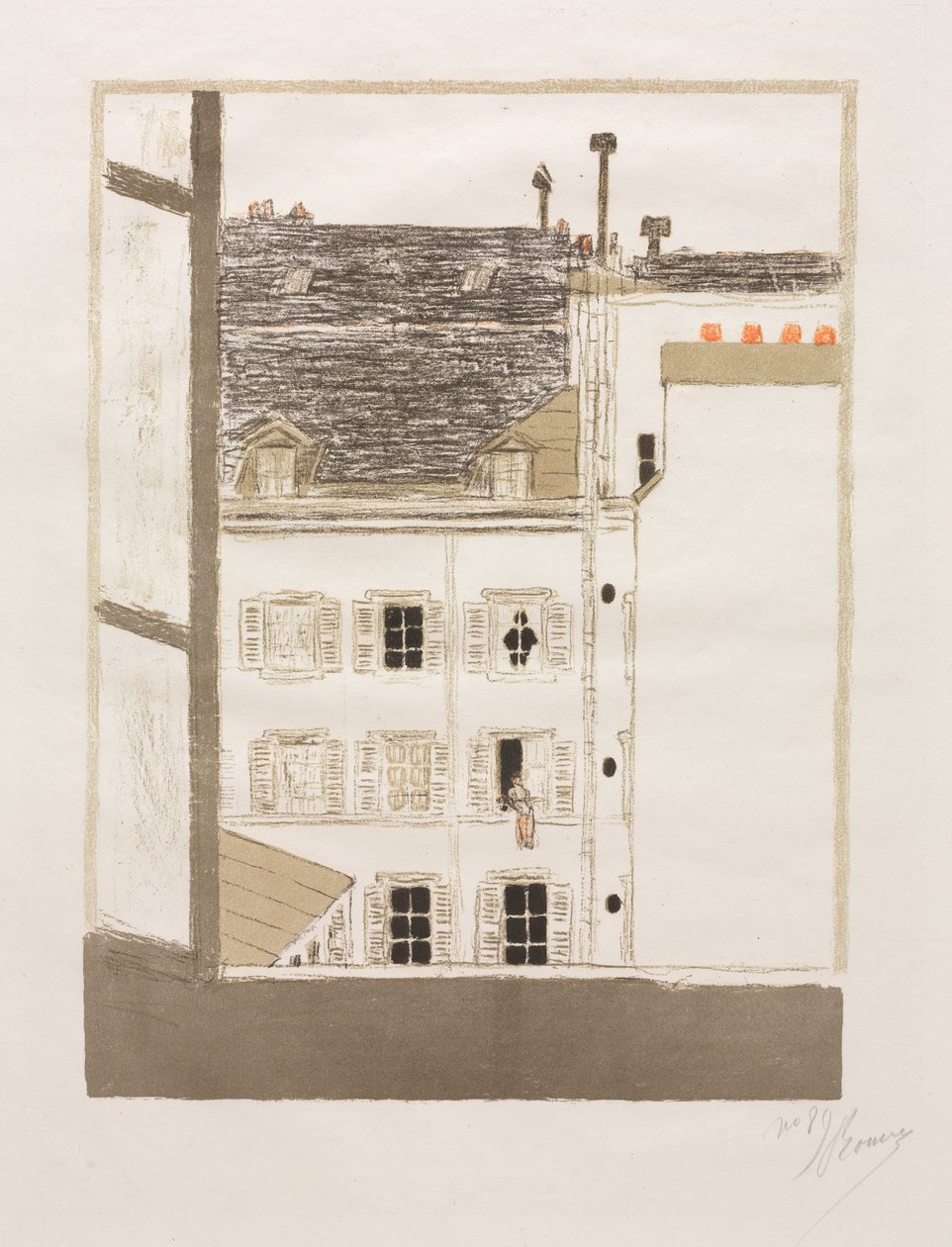Hus på innergården av Pierre Bonnard