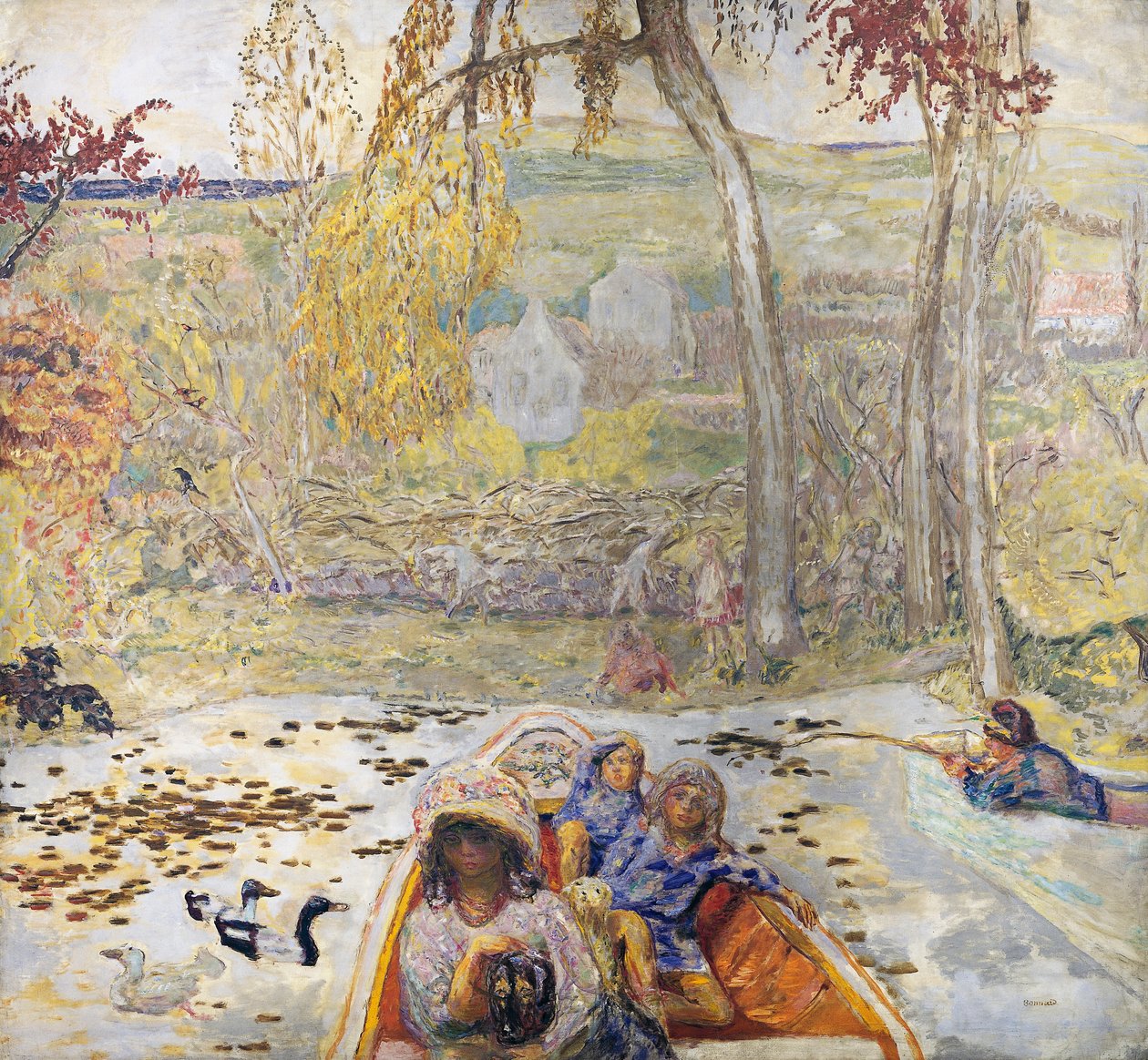 I en båt av Pierre Bonnard