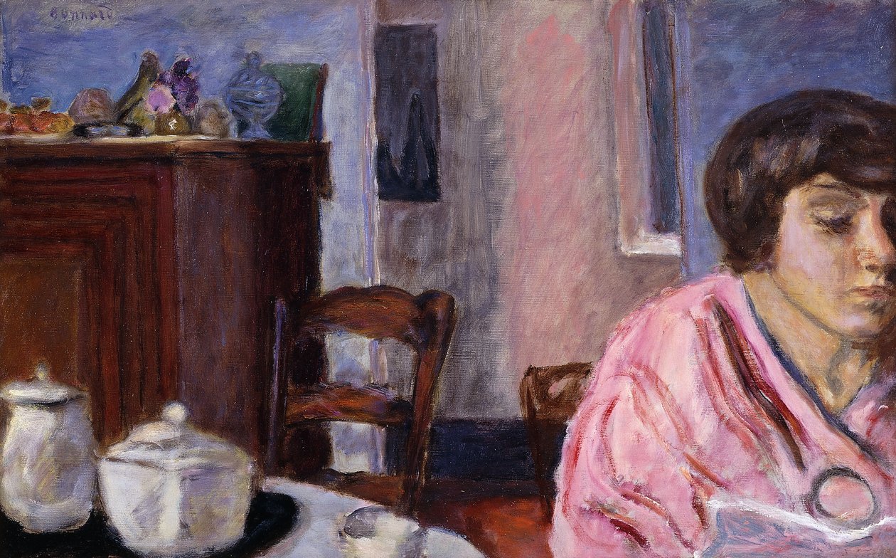 Interiör med Figur; Interiör med figur av Pierre Bonnard