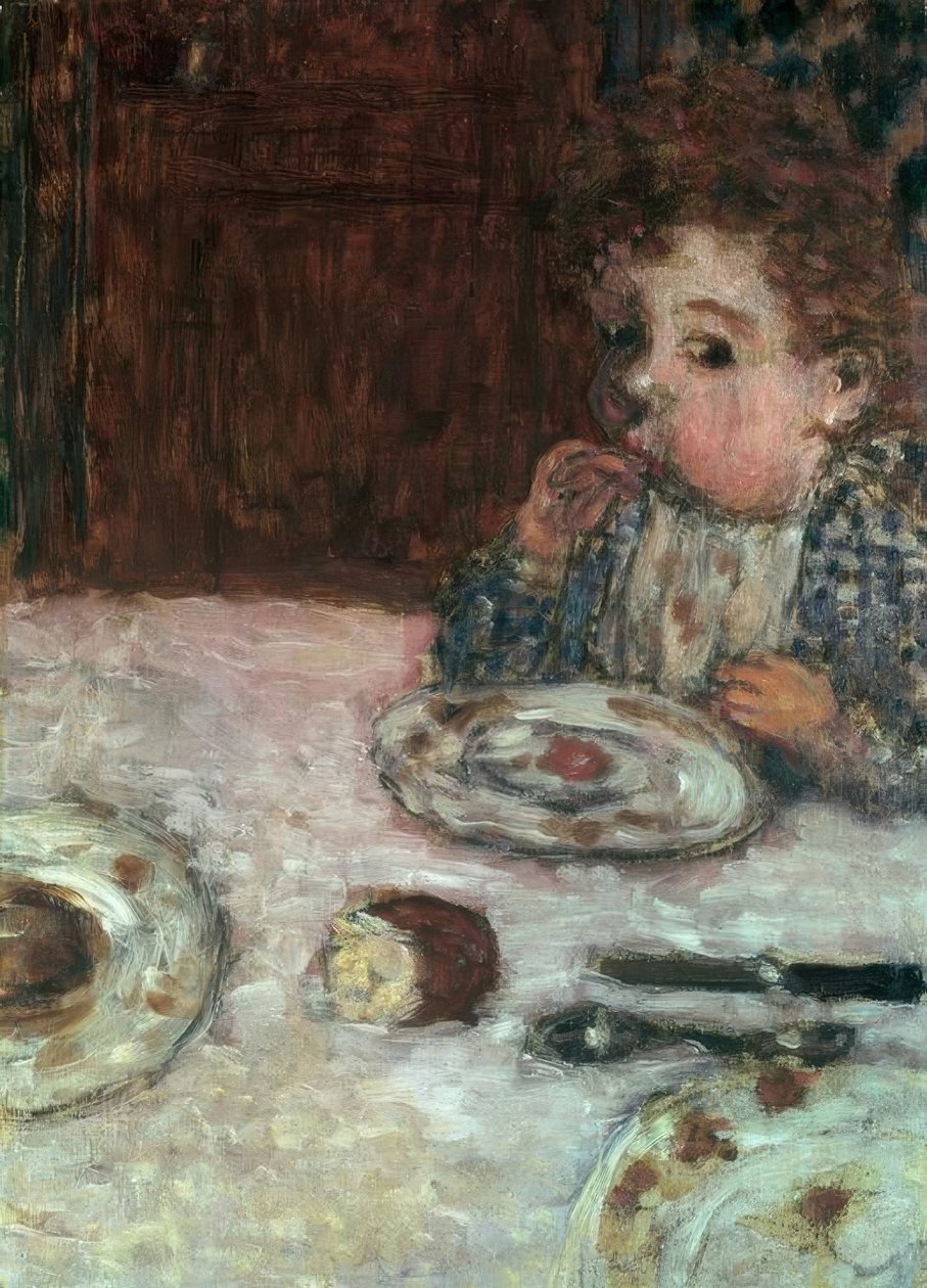 Barn vid frukost av Pierre Bonnard