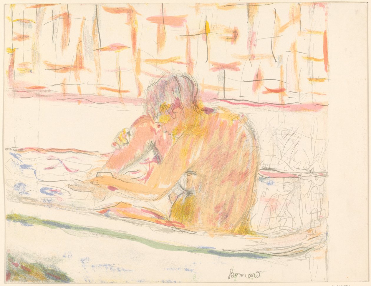 Kvinna i badkar av Pierre Bonnard