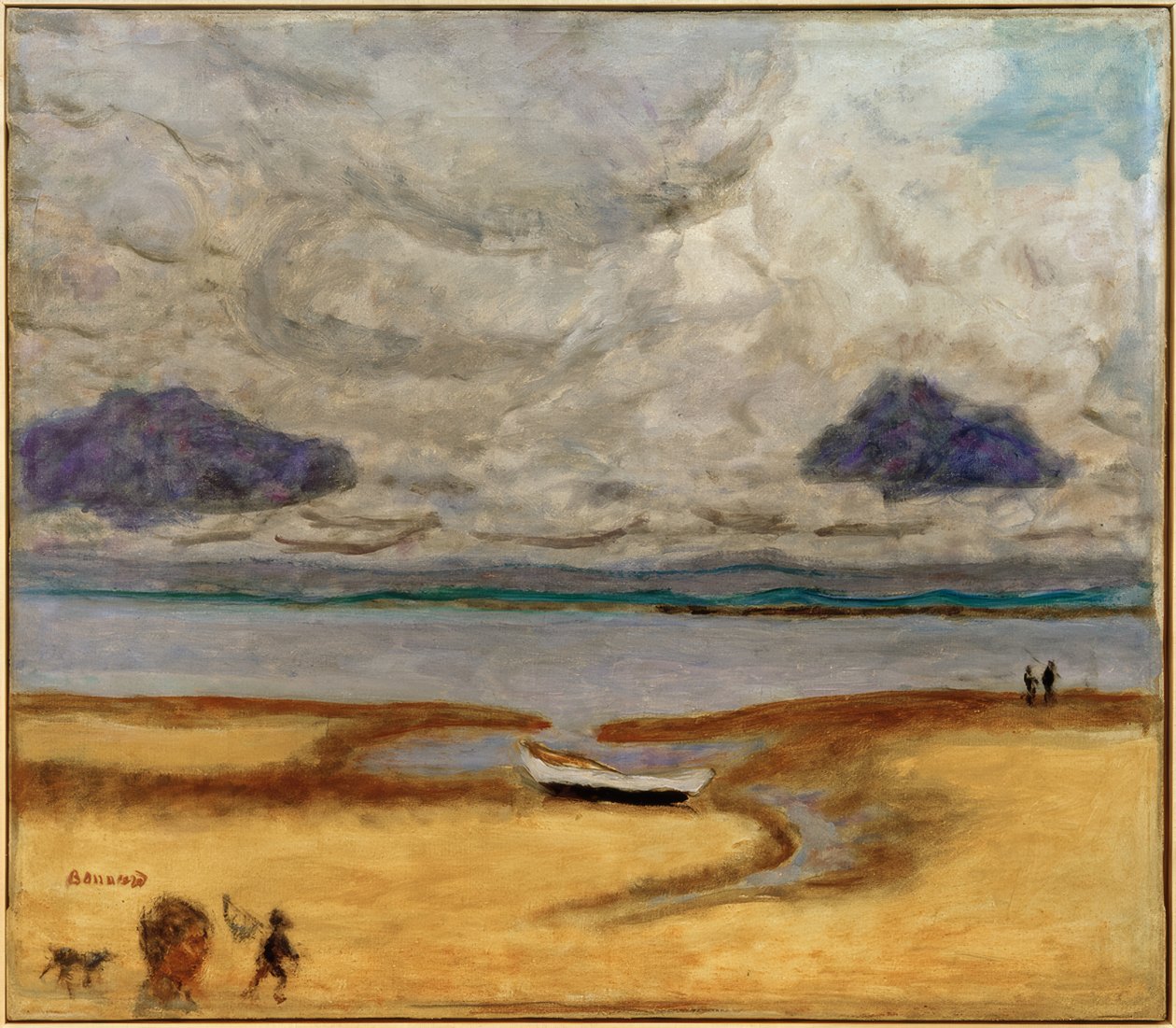 Stranden vid lågvatten (lågvatten i Arcachon) av Pierre Bonnard