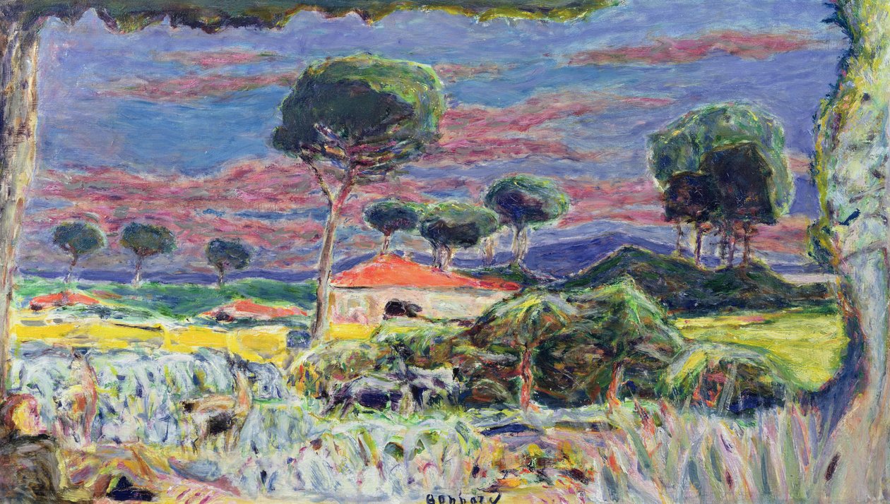 Landskap vid middagstid av Pierre Bonnard