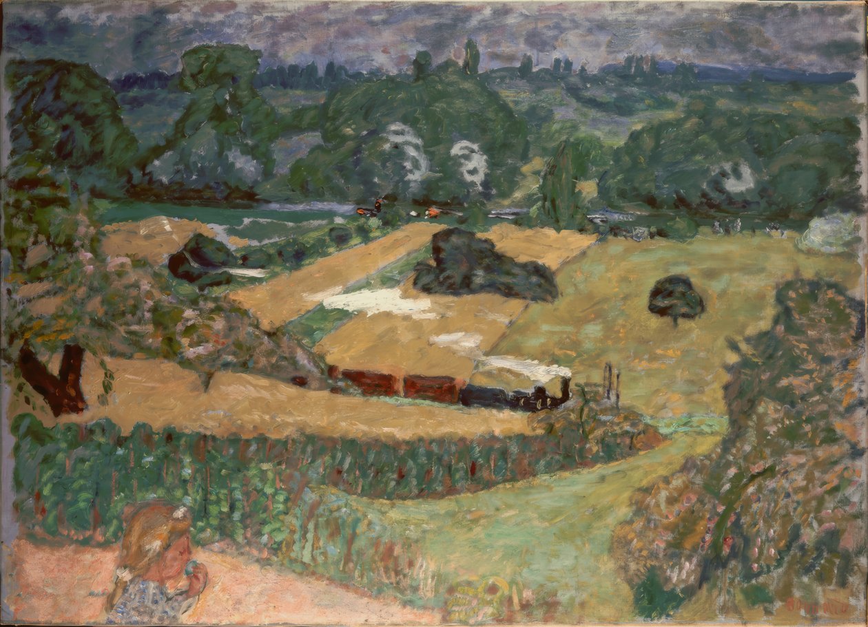 Landskap med ett godståg av Pierre Bonnard