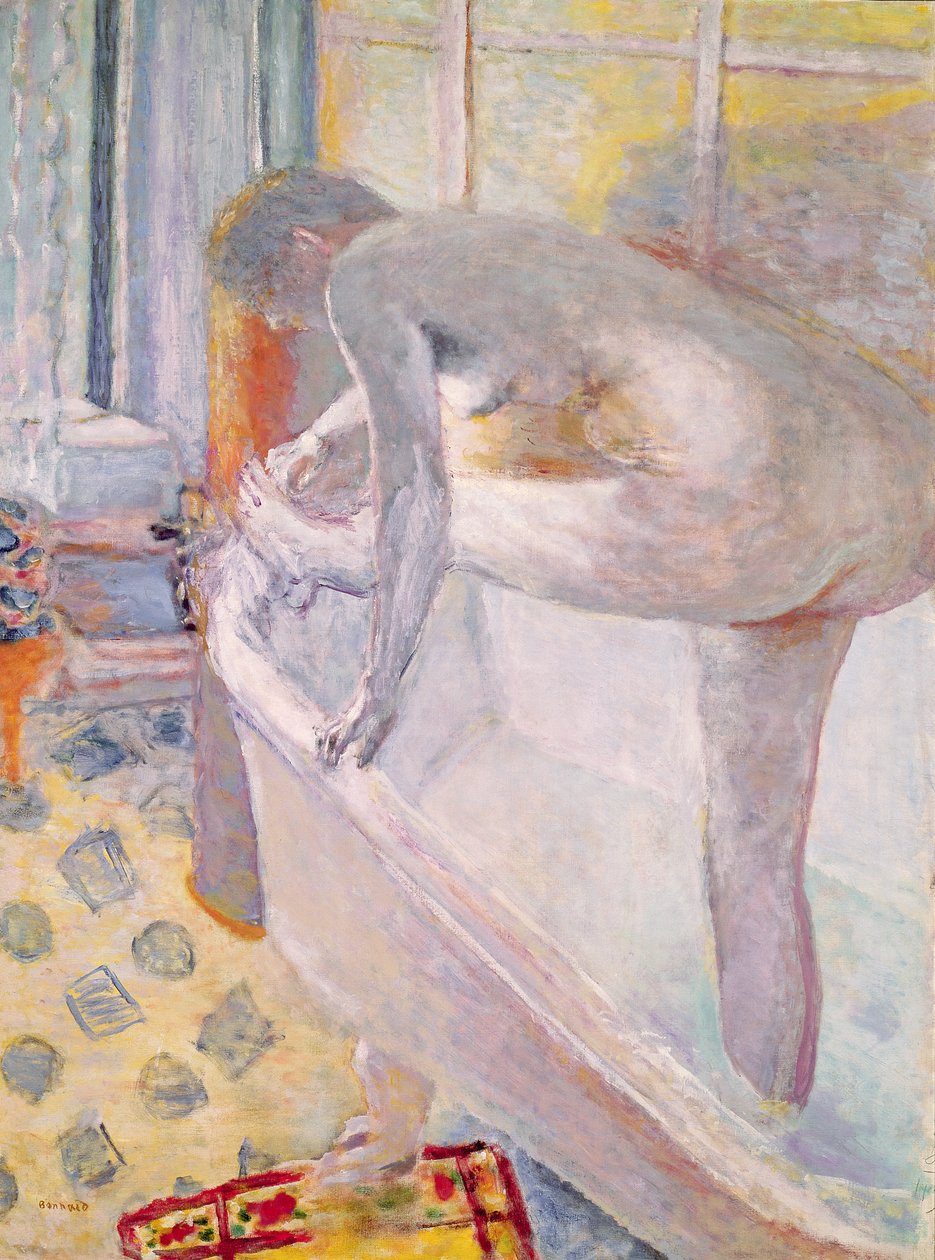 Stor naken i badkaret, 1924 av Pierre Bonnard