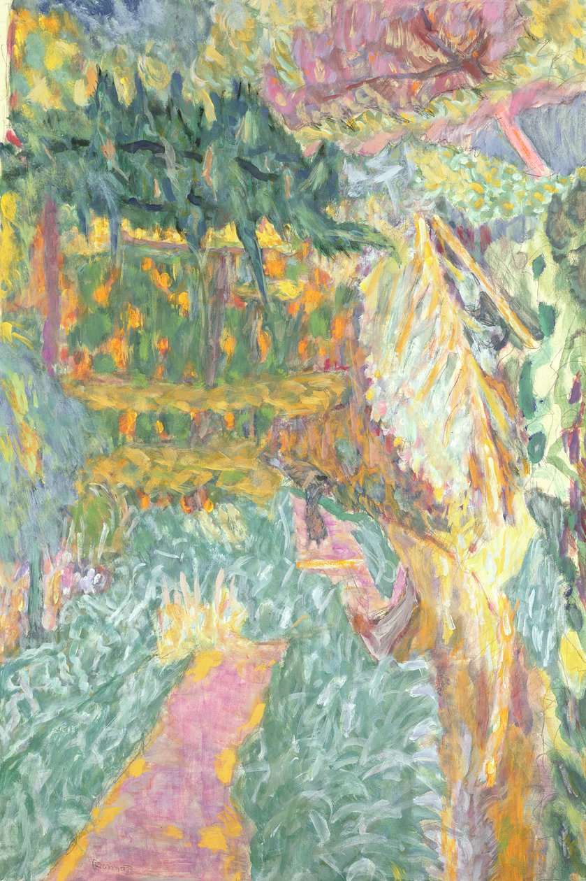 Trädgården i Le Cannet av Pierre Bonnard