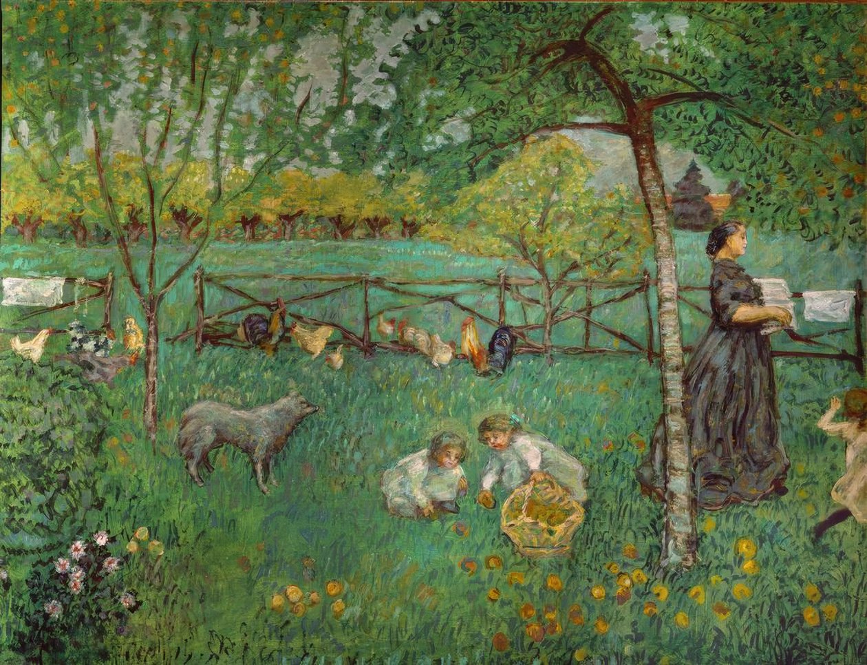 Den stora trädgården på Le Clos av Pierre Bonnard