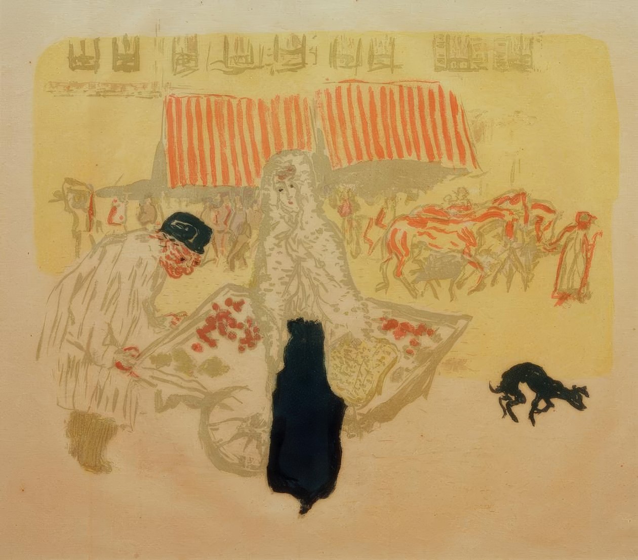 De fyra årstidernas köpman (Gemüsehändler) av Pierre Bonnard
