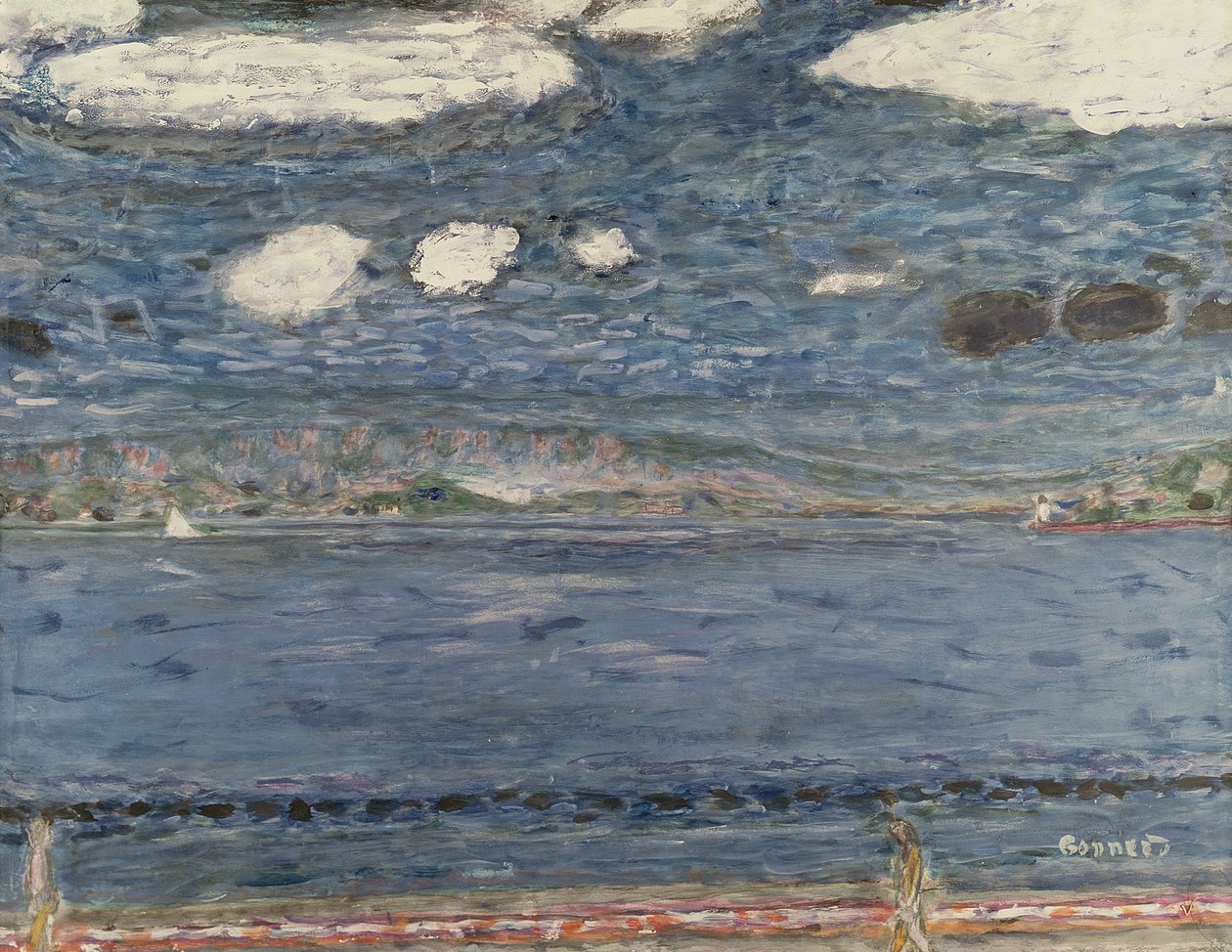 Medelhavet, ca 1941-44 (gouache och penna på papper) av Pierre Bonnard