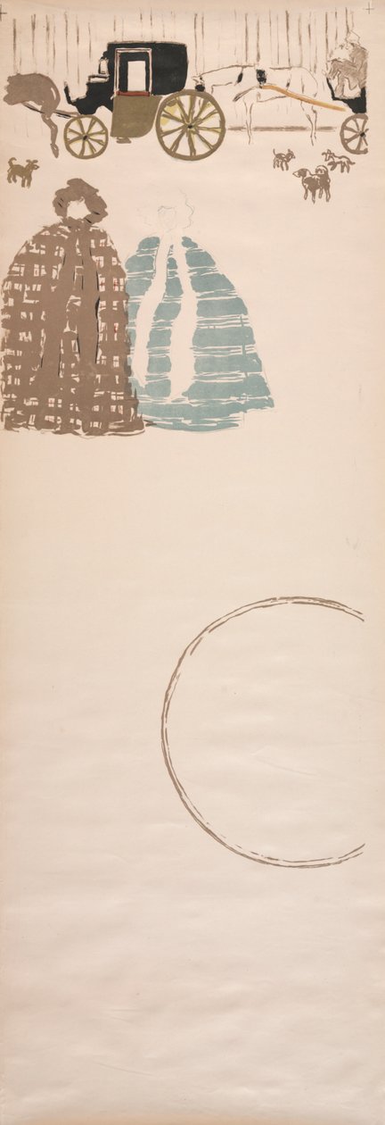 Nursemaids Promenade, Fris av vagnar, 1895. av Pierre Bonnard