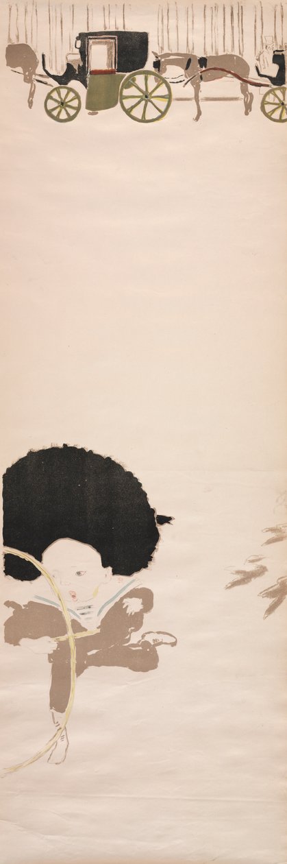 Nursemaids Promenade, Fris av vagnar, 1895. av Pierre Bonnard