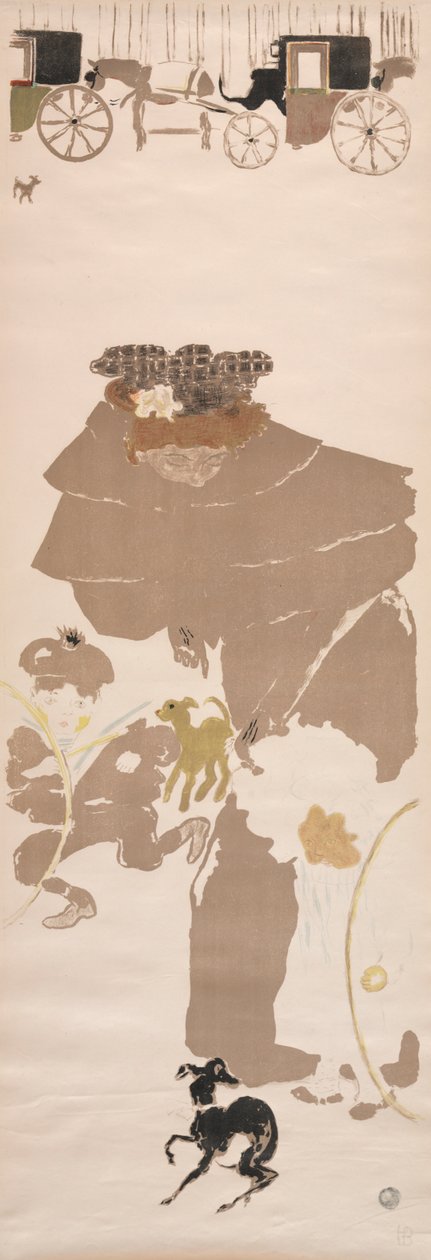 Nursemaids Promenade, Fris av vagnar, 1895. av Pierre Bonnard