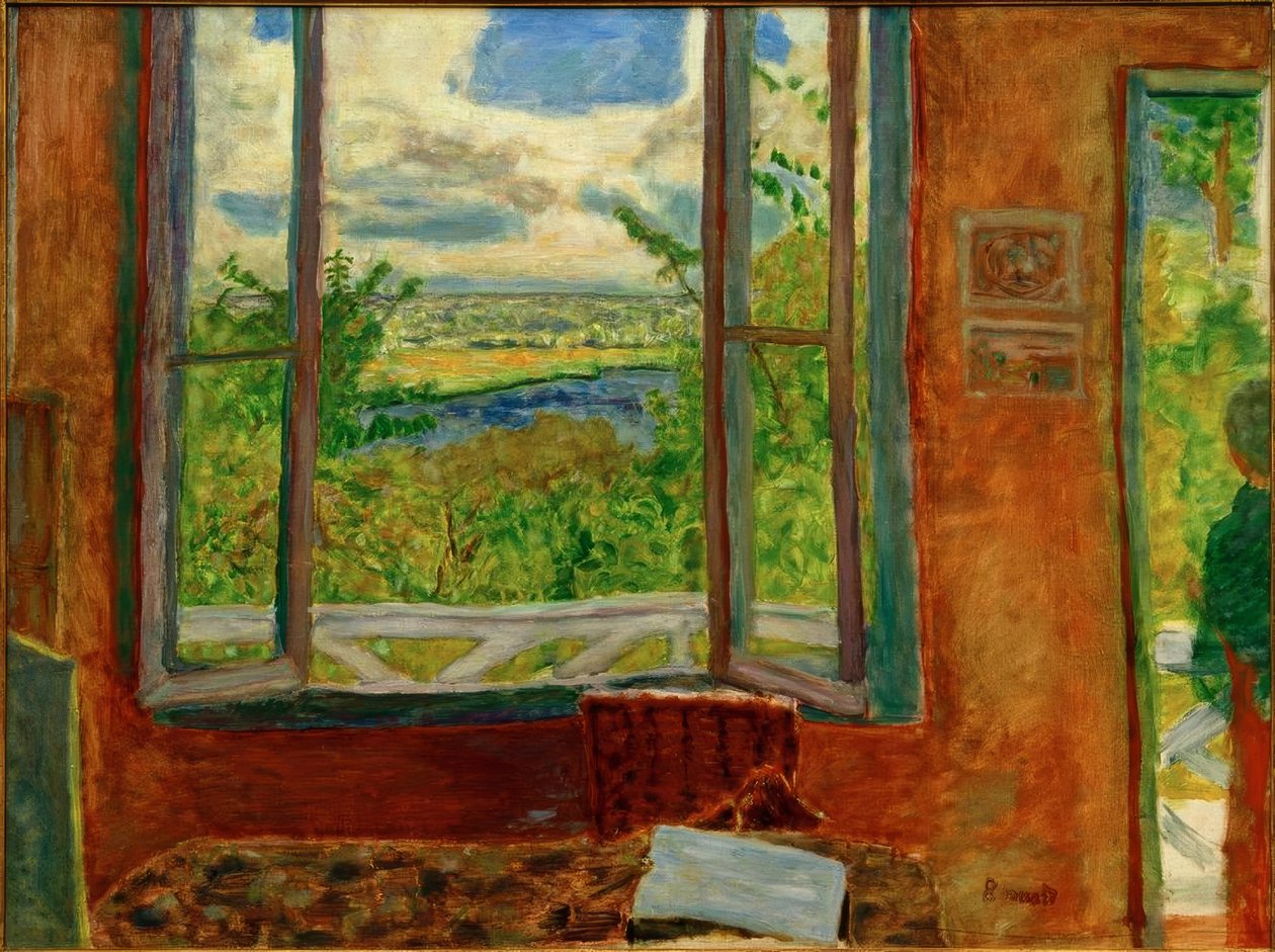 Öppna fönstret mot Seine av Pierre Bonnard