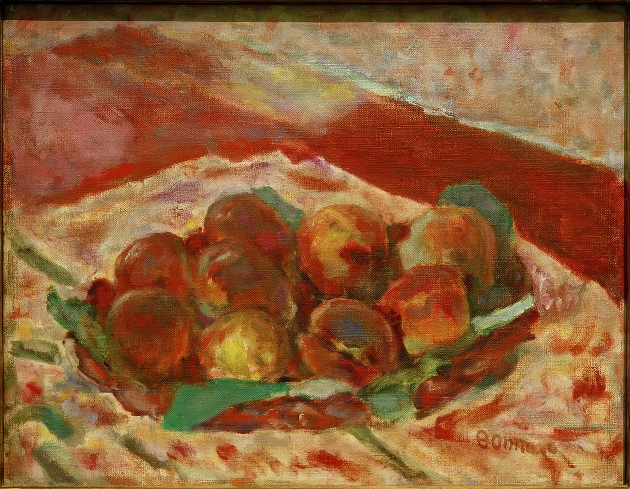Korg med persikor av Pierre Bonnard