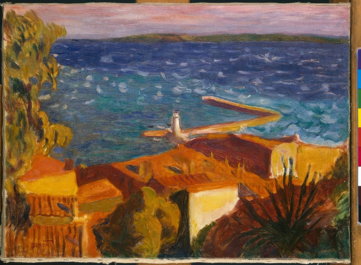 Liten medelhavshamn av Pierre Bonnard