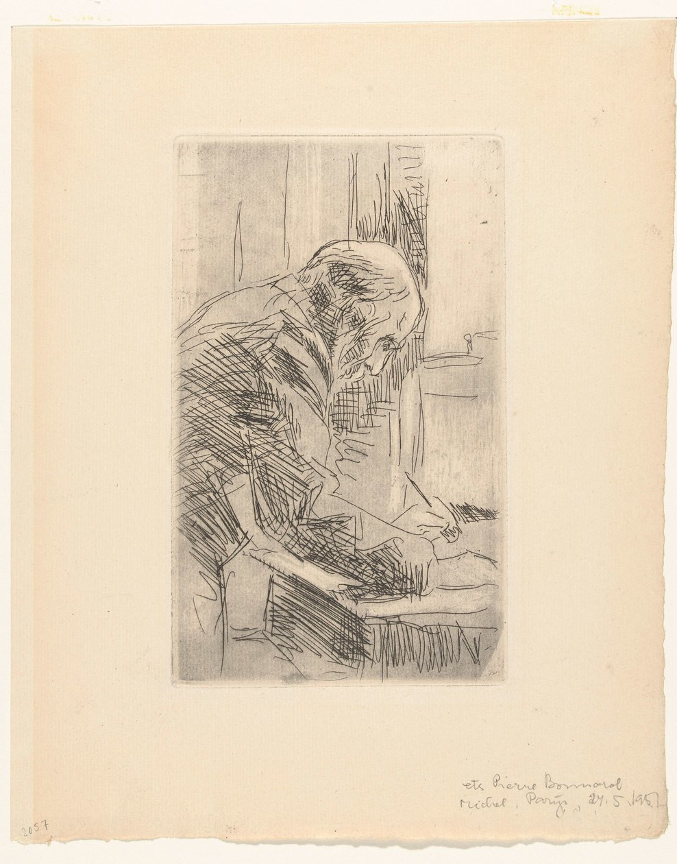 Porträtt av konstnären Edouard Vuillard av Pierre Bonnard