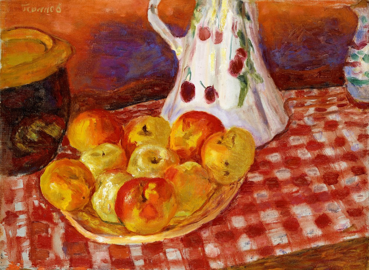 Röda och gula äpplen av Pierre Bonnard
