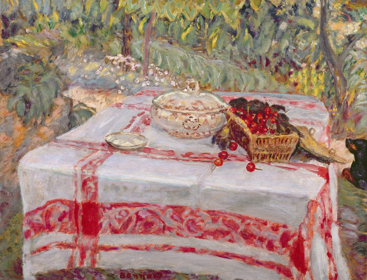 Stilleben med en duk, c.1914 av Pierre Bonnard