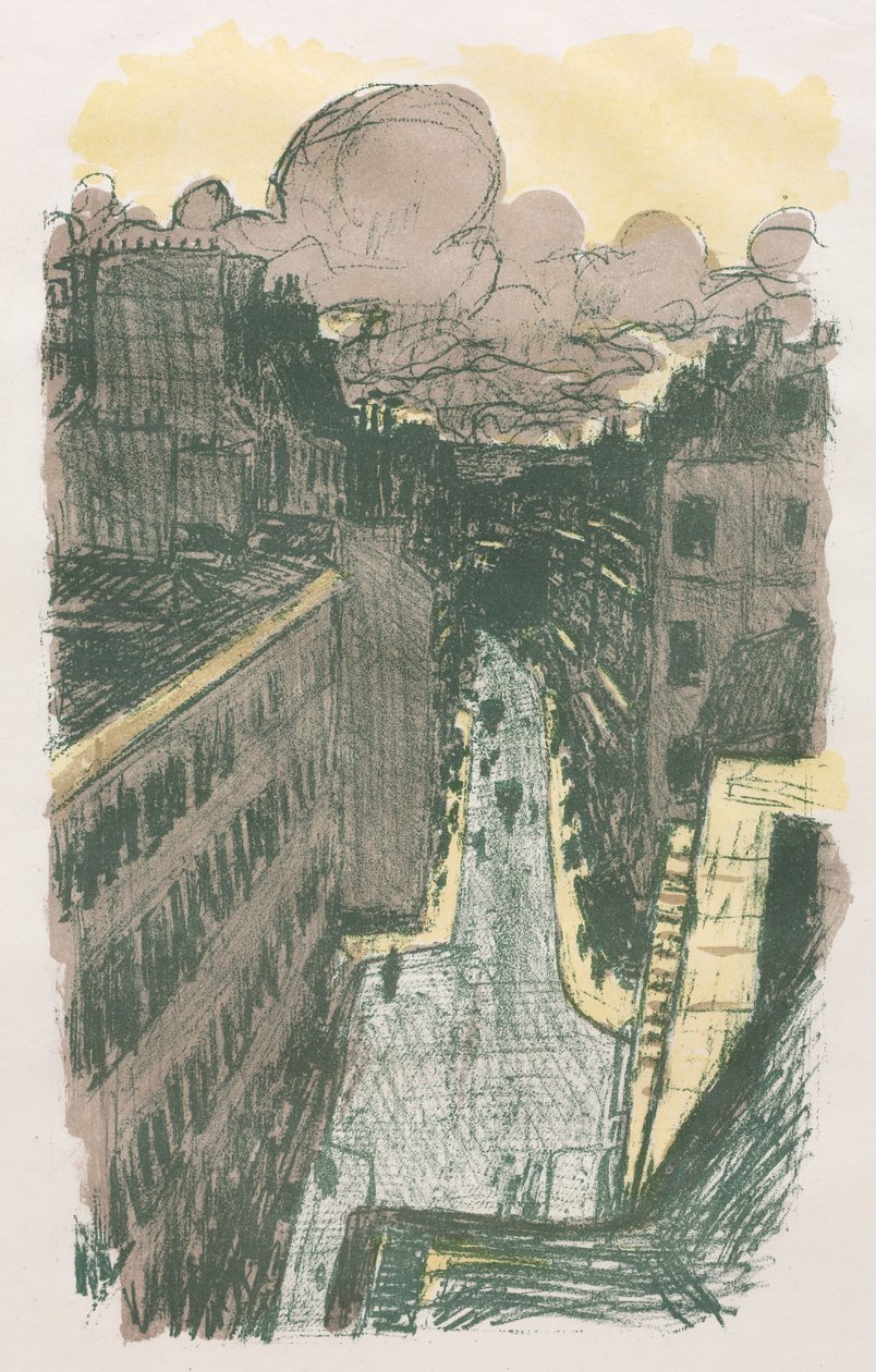 Gatubild från ovan av Pierre Bonnard