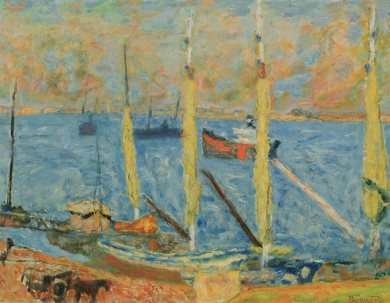 Hamnen i St. Tropez, 1930 av Pierre Bonnard