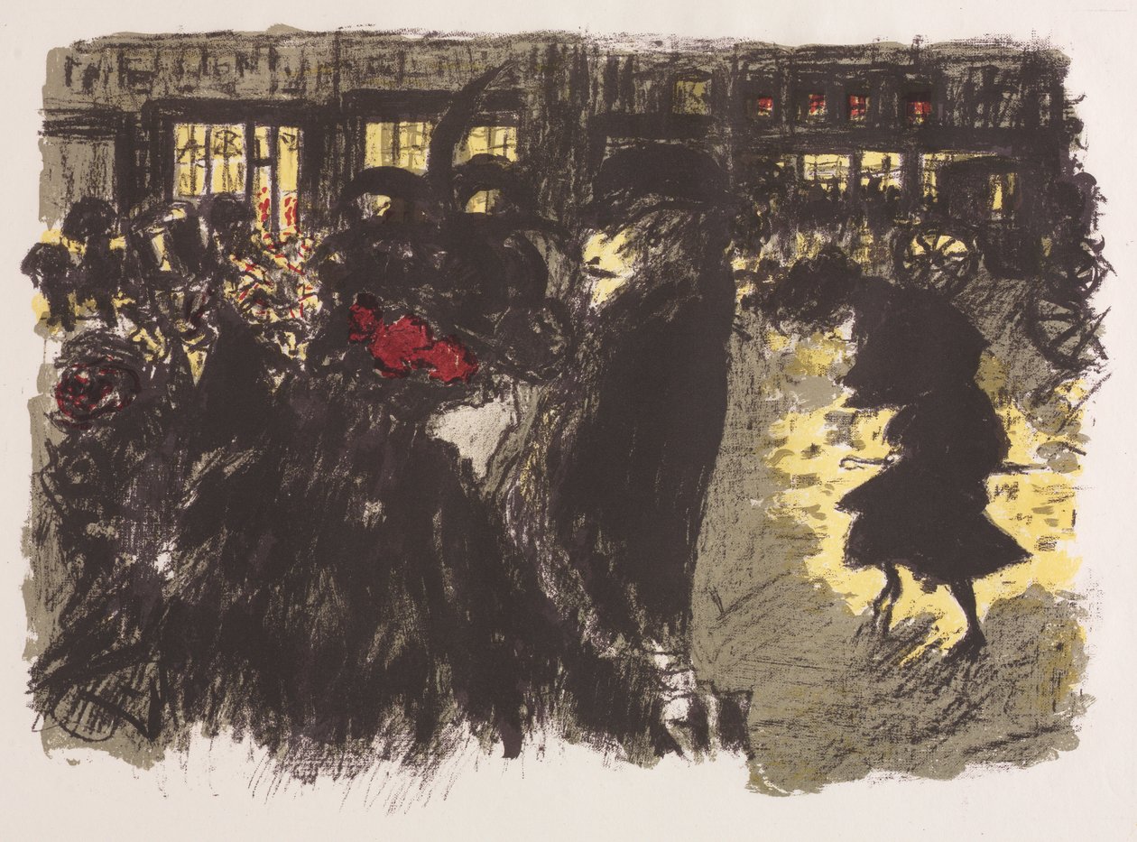 Torget på kvällen av Pierre Bonnard