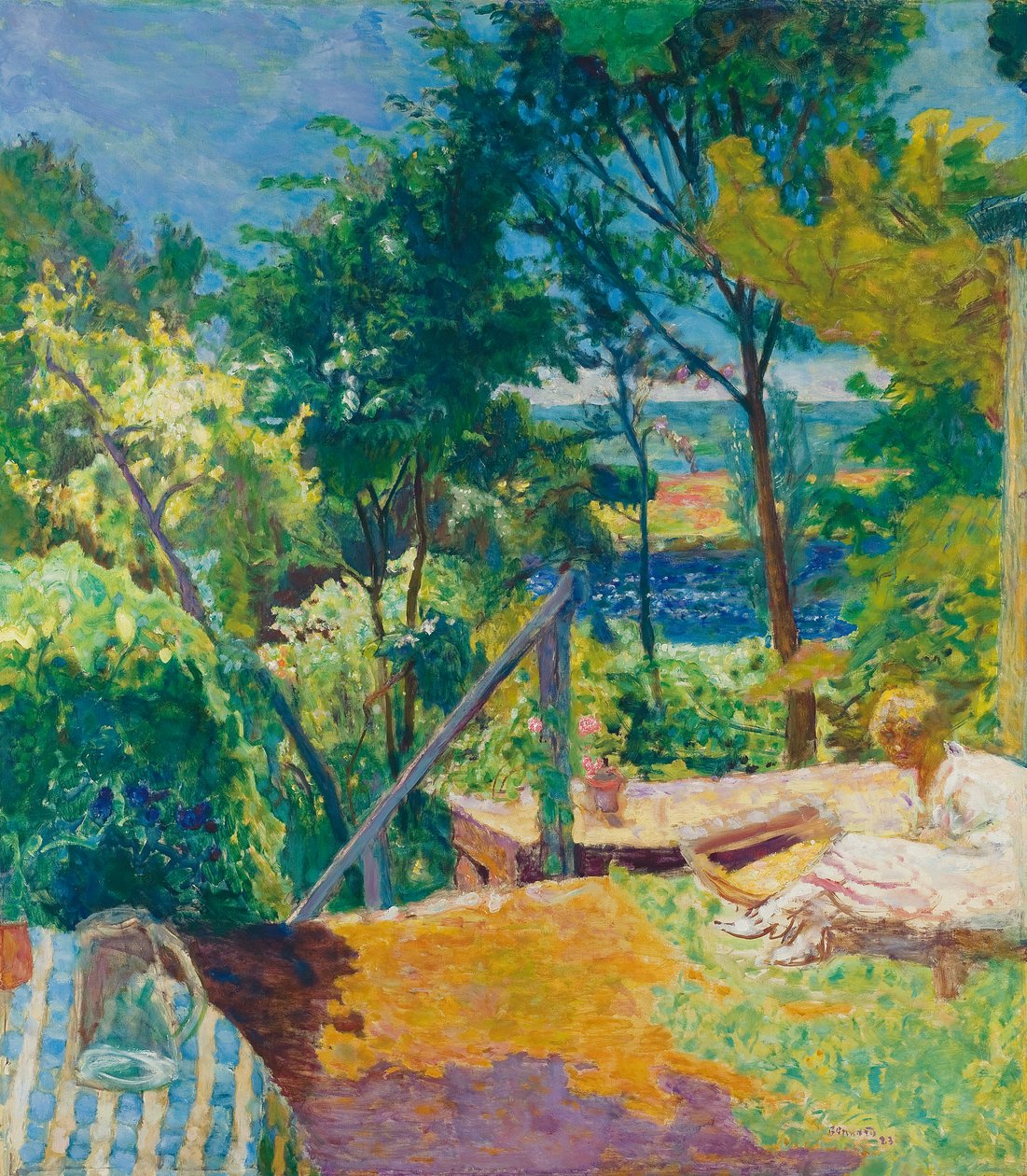 The Terrace at Vernon, 1923 av Pierre Bonnard