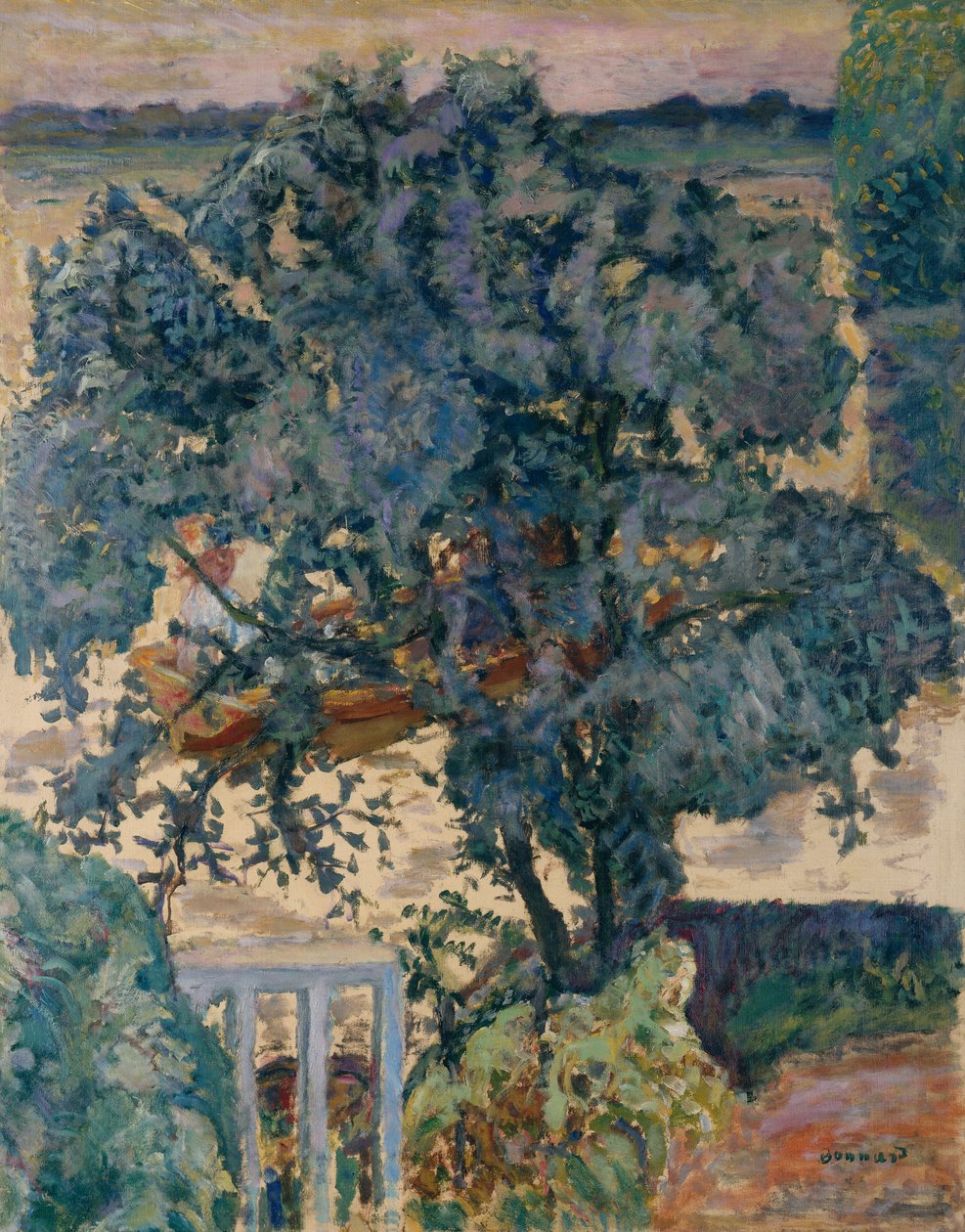Träd vid floden av Pierre Bonnard