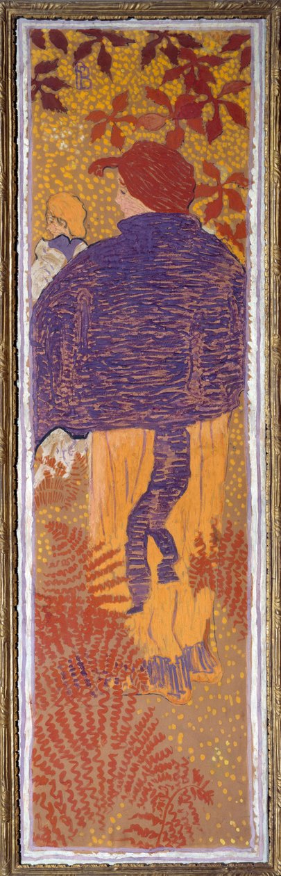 Kvinna vid pelerinen av Pierre Bonnard