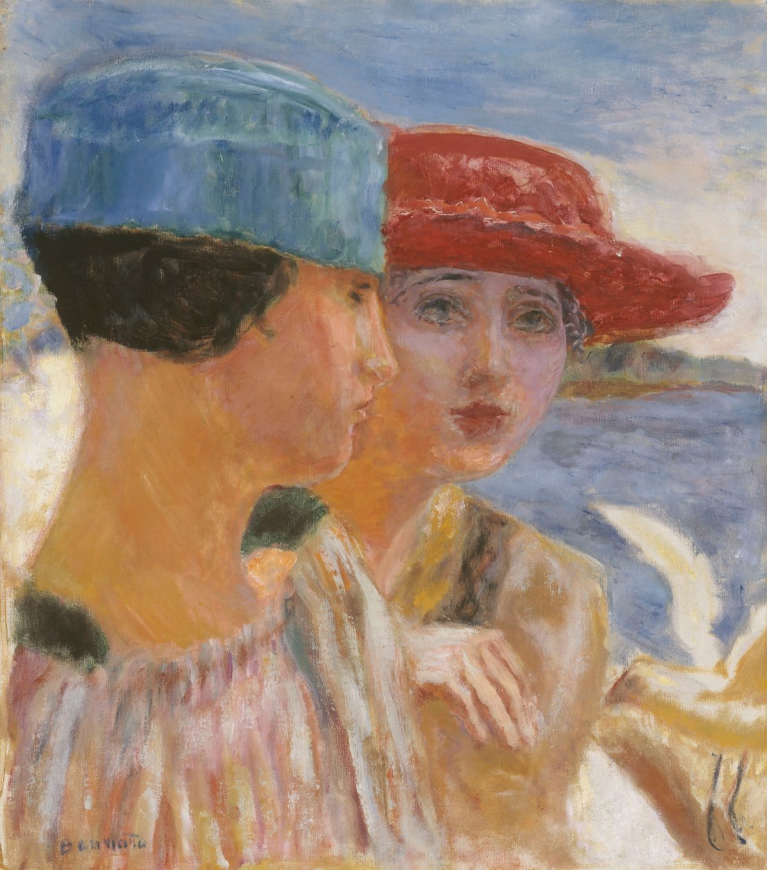 Unga flickor med en mås, 1917. av Pierre Bonnard