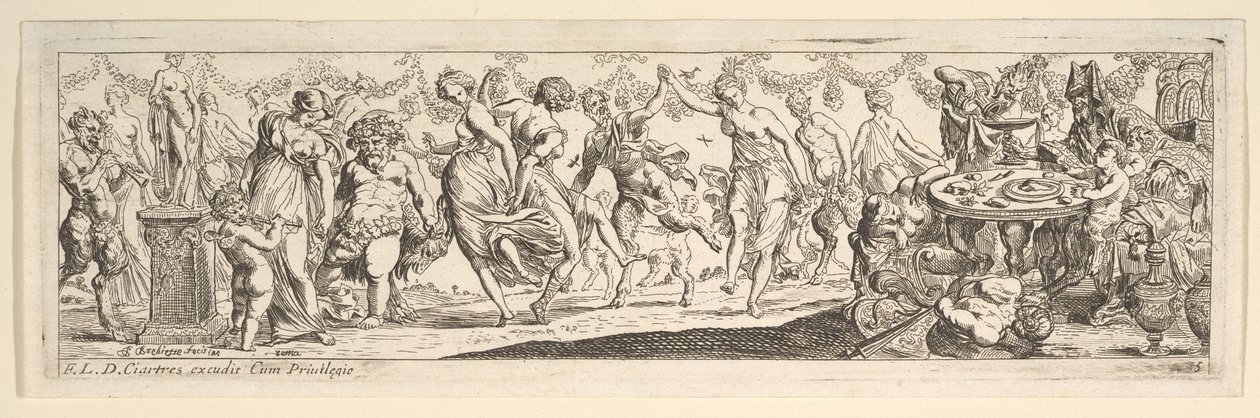 Bacchanal, 1615–42. av Pierre Brebiette