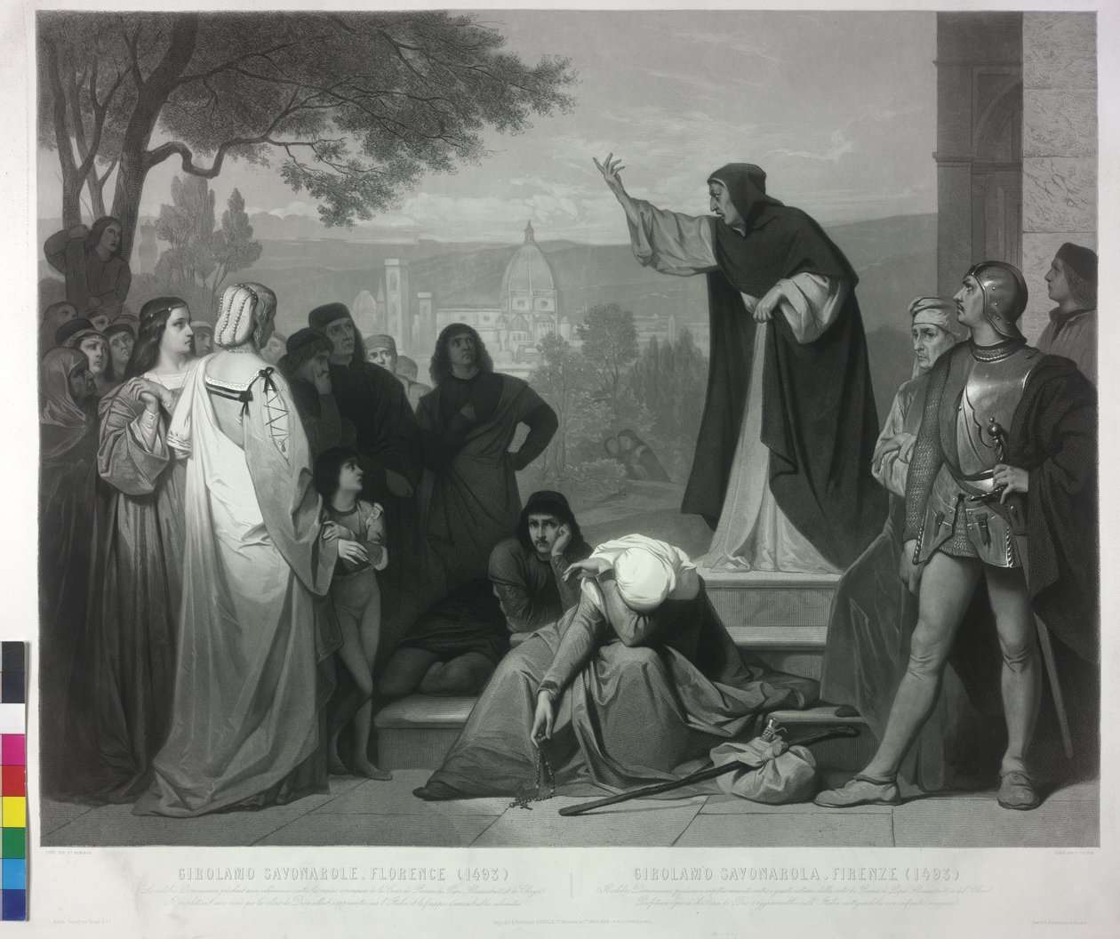 1493 Savonarolas predikan i Florens av Pierre Cottin